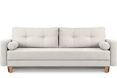 Obrázek produktu pro Konsimo rozkládací pohovka pro 3 osoby s rozkládací plochou na ležení 196x150 cm "ERISO", bílá, látka, skandinávská, 220x80x100cm