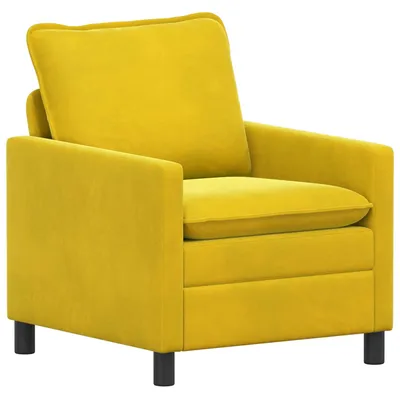 Image de Canapé vidaXL jaune 76 x 81 x 87,5 cm en velours
