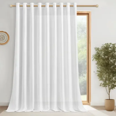 Productafbeelding van Extra Brede Gordijnen Wit met Oogjes 225 x 300 cm