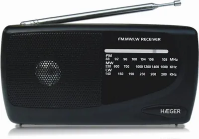 Zdjęcie produktu dla HAEGER Handy - Przenośne wielozakresowe radio Am/FM/LW z anteną teleskopową, gniazdem słuchawkowym