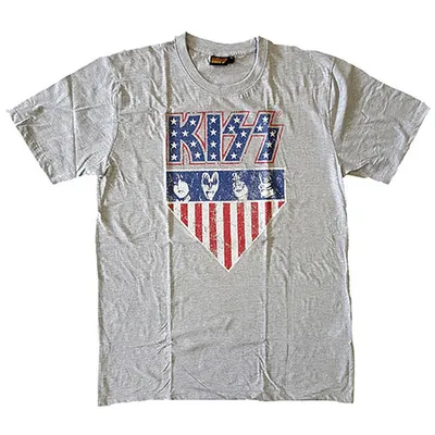 Produktbild von Kiss Stars And Stripes Grey L T-Shirt