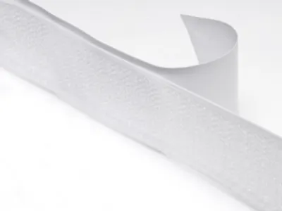Obrázek produktu pro Suchý zip samolepící 25 mm bílý, metráž, háčky / 1 m