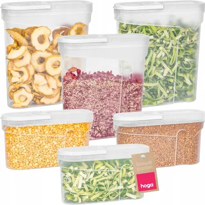 Obrázek produktu pro Hoga, zásobník s dávkovačem, objem 2,4 litru, bílá barva, plast