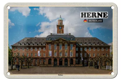 Produktbild von Blechschild Städte Herne Rathaus Architektur Deko 18x12cm Schild