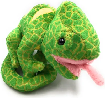 Immagine prodotto di Onwomania peluche in tessuto animale camaleonte verde squamoso strisciante 17 cm
