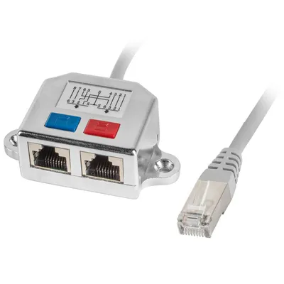 Obrázek produktu pro Lanberg AD-0026-S, 10/100Base-T(X), Cat5e, Stříbrná, Nikl, Plná, 1 kusů
