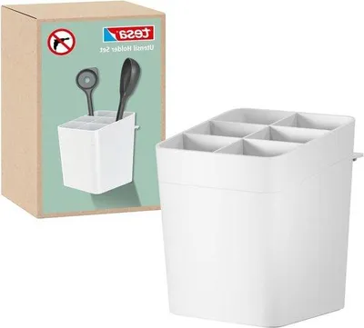 Obrázok produktu pre Držiak na kuchynské náčinie, samolepiaci, biely