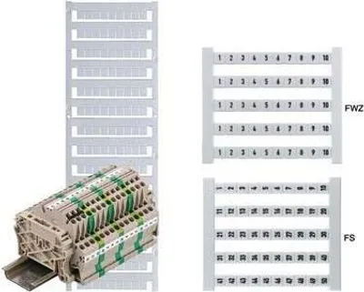 Immagine prodotto di 50 pezzi Etichette per terminali DekaFix bianche - Etichette per morsetti da 5 mm bianche DEK 5 FWZ 31-40