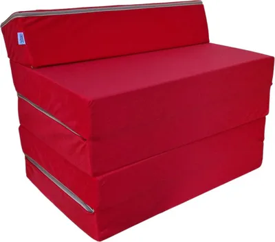 Produktbild von Klappmatratze mit Kopfteil 195x70x10 cm - 3100, bequem, tragbar, Campingmatratze, Gästebett, praktisch & vielseitig