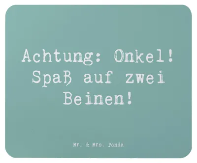 Produktbild von Mr. & Mrs. Panda Mauspad Spruch Spaßiger Onkel - Meeresbrise - Geschenk, Lebensfreude, gummi, Mouse Pad, Familie, Energie, Patenonkel, mausteppich, Geburtstage, Mousepad