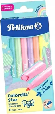 Produktbild von Filzstifte Colorella Star PASTELL, 6 Farben