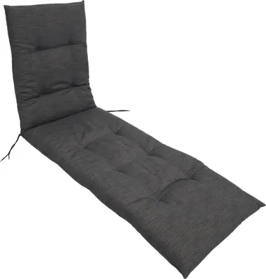 A dark gray deckchair cushion is shown against a white background.