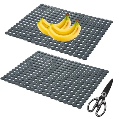 Produktbild von Spültischmatte Abtropfmatte Spülbeckenmatte - 30 x 40 cm - Zuschneidbar - Grau