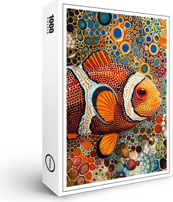 Produktbild von raxxa Premium-Puzzle "Clownfish in Aborigine Dot Art Style", 1000 Teile