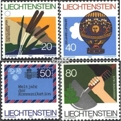 Produktbild von Briefmarken Liechtenstein 1983 Mi 824-827 (kompl.Ausg.) postfrisch Gedenkjahre