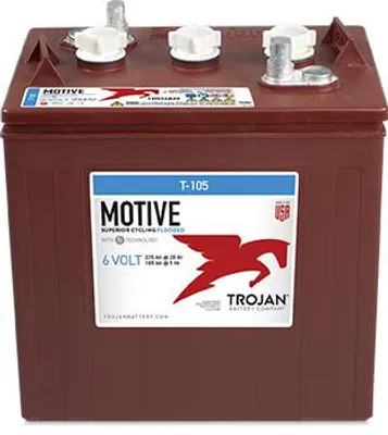Produktbild von Trojan T-105 6V 225Ah EAPT Deep Cycle Traktionsbatterie EAPT-Anschluss