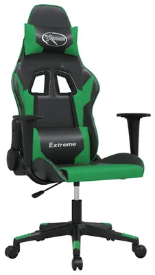 Produktbild von vidaXL Gaming-Stuhl Schwarz und Grün Kunstleder
