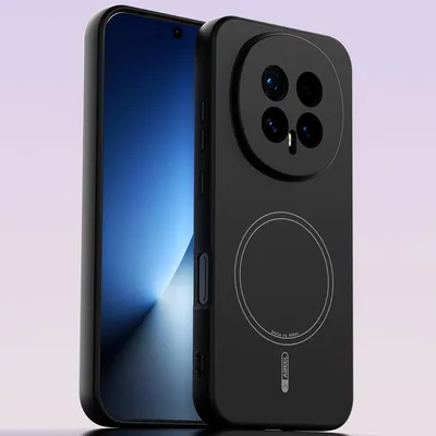 Produktbild von Magnetische Handyhülle für Honor Magic8, MagSafe kompatible, Flüssig Silikon Stoßfest Kratzfest Hülle Schwarz