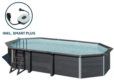 Produktbild von GRE Ovaler Composite-Pool KPCOV66L + LED – 664 x 386 x 124 cm, Komplettset