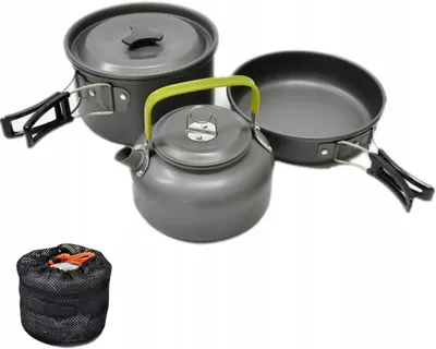 Produktbild von JZK EA612808 Camping Kochgeschirr Set 3-teilig Aluminium