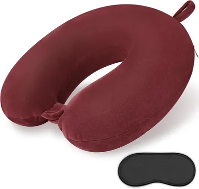 Zdjęcie produktu dla Poduszka ortopedyczna pod głowę, w kształcie litery U, wykonana z pianki memory, o wymiarach 30x30x10 cm, idealna do podróży