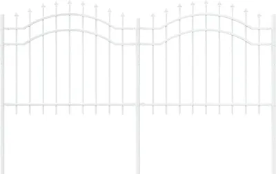 Produktbild von Gartenzaun Woerden Weiß 240 x 140 cm Pulverbeschichteter Stahl