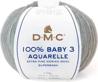 Zdjęcie produktu dla DMC 100% Baby Aquarelle Wool – czysta wełna merynosowa (kolor 1380)