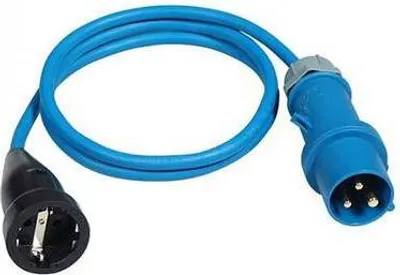 Image de AS SCHWABE Adapterleitung 1,5m H07RN-F 3G2,5, CEE-Stecker 16A + Schuko-Kupplung 250V (60488)