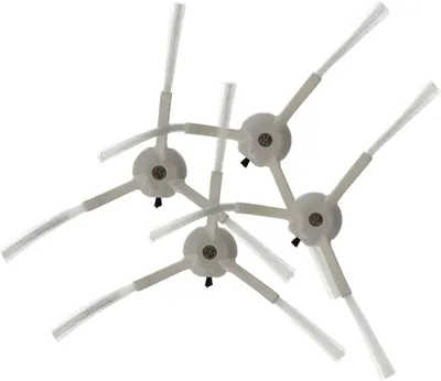 Produktbild von vhbw 4x Seitenbürste kompatibel mit Honiture Q6 Pro Saugroboter - Reinigungsbürsten Set, links/rechts, weiß