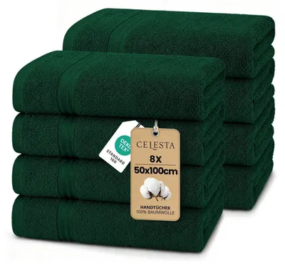 Obrázok produktu pre Rukavice, 50x100 cm, sada 8 kusov, 100% bavlnená froté, zelená