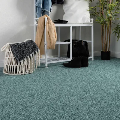 Produktbild von Steffensmeier Teppichboden Meddon Meterware  | Auslegware für Kinderzimmer Wohnzimmer Schlafzimme | Grün, Größe:100x200 cm