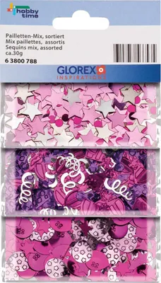 Produktbild von Glorex Pailletten-Mix 30 g pink lila
