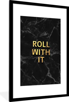 Produktbild von MuchoWow® Gerahmtes Poster Zitate - Sprichwörter - Gold - Marmor 60x90 cm - Poster mit Schwarzem Bilderrahmen Wandposter Rahmen Foto Bilder - Dekoration - Wandposter Wohnzimmer - Hochwertig