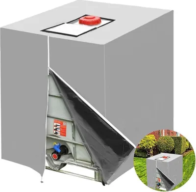 Zdjęcie produktu dla Pokrowiec na zbiornik IBC 1000L plandeka ochronna anty-UV na zbiornik wody deszczowej