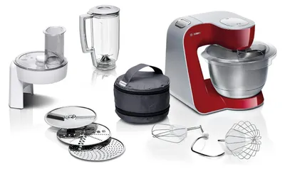 Produktbild von Bosch Küchenmaschine MUM5 CreationLine MUM58720,Edelstahl-Schüssel 3,9 L, Mixer 1,25 Planetenrührwerk,Knethaken,Schlag,Rührbesen,