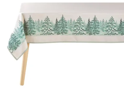 Produktbild von Weihnachtstischdecke, Tannenbäume und Schneeflocken