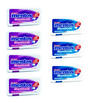 Zdjęcie produktu dla Mentos Clean Breath 7 OPAKOWAŃ Mix Smaków