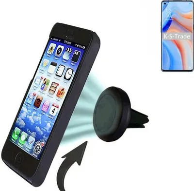 Produktbild von K-S-Trade Kompatibel mit Oppo K7x Auto Handy Halterung KFZ Halter Lüftungsgitterhalterung Air Vent mount Smartphone Halter