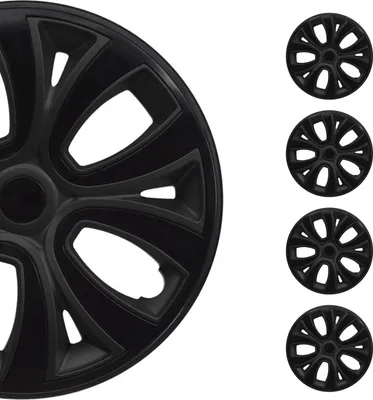 Produktbild von Radkappen 16 zoll Matt Schwarz & Schwarz 4tlg satz