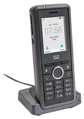 Produktbild von Cisco CP-6825-RGD-CE-K9=, DECT-Telefon, Kabelloses Mobilteil, Freisprecheinrichtung, Anrufer-Identifikation, Schwarz