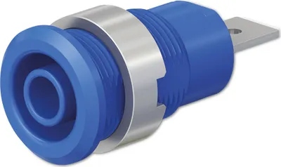 Zdjęcie produktu dla Gniazdo bezpieczeństwa STÄUBLI, 49.7046-23, 4 mm, niebieskie, 1000 V, CAT III, 32 A / 600 V, CAT IV, 32 A