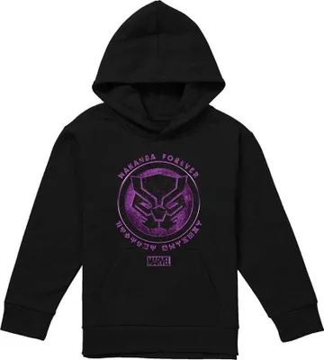 Image de Black Panther - Sweat à capuche pour enfant, à enfiler TV23311 (152-158) (Noir)