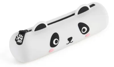 Image de Étui à crayons scolaire Back2Fun en silicone souple, idéal pour les enfants, avec fermeture éclair