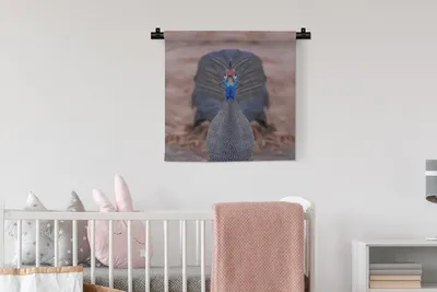 Produktbild von MuchoWow® Wandteppich Wandbehang Perlhühner - Vögel - Federn 60x60 cm Tapisserie Dekoration Wandtuch - Dekorationen - Wand Decke