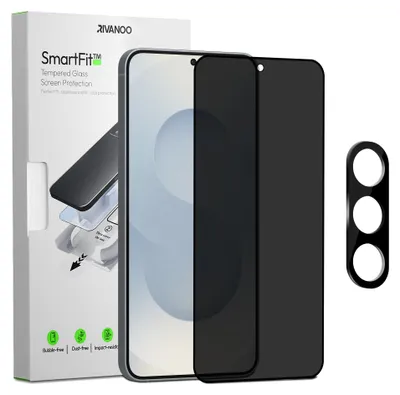 Produktbild von 1-Pack Samsung S25 Displayschutzfolie Privacy & 1-Pack Kameraschutz - Gehärtetes Glas | [Automatische Installation] - Blasenfrei