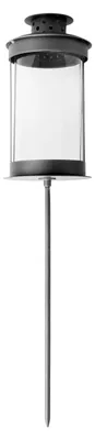 Produktbild von Laterne auf Stab; 15 cm hoch, 8 cm Durchmesser; Gartenlaterne; Grablaterne; Friedhof, Grab