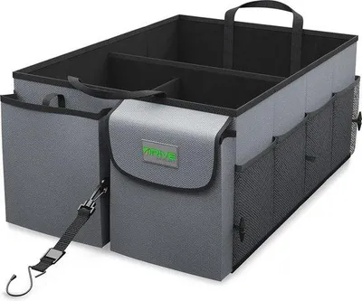 Produktbild von Famanu Auto-Organizer für Kofferraum - Verstellbare Aufbewahrungsbox mit Klettverschluss