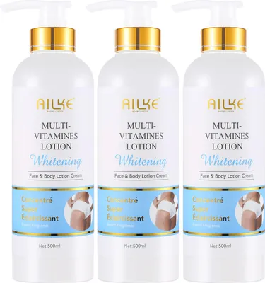 Produktbild von Ailke Multi-Vitamin Aufhellungscreme, Tiefe Feuchtigkeitspflege, Reduziert feine Linien, 3 Flaschenlotion
