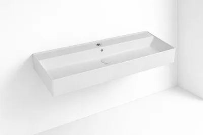Produktbild von Waschbecken 120x45cm Keramik Handwaschbecken