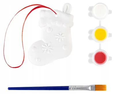 Produktbild von PartyPal Gipsfigur zum Bemalen DIY Set Nikolaus Socke